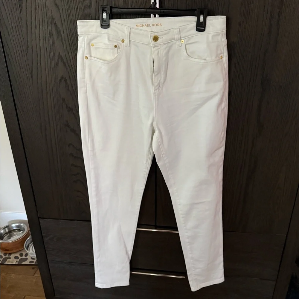 Michael Kors Women's Selma Skinny White Jeans 14 NWOT